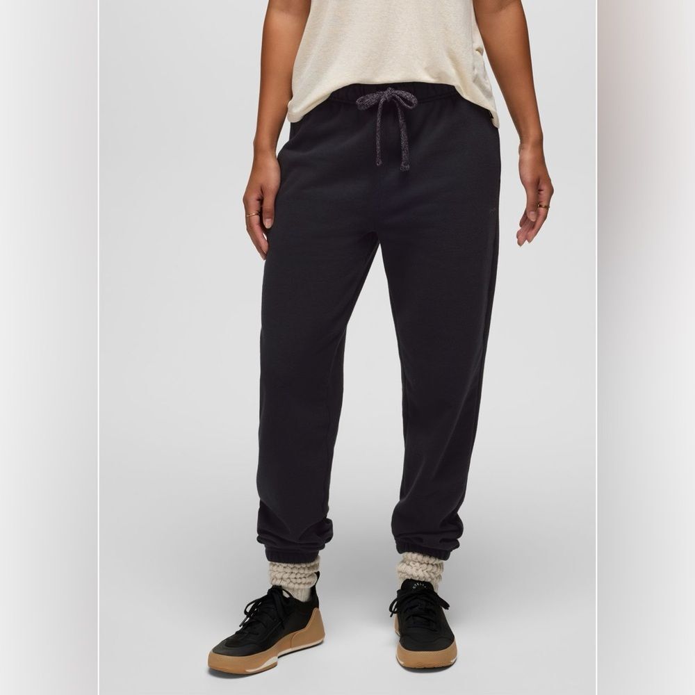 NWT Prana Women’s Everyday Fleece Sweatpant in Black Cozy Joggers Size XS